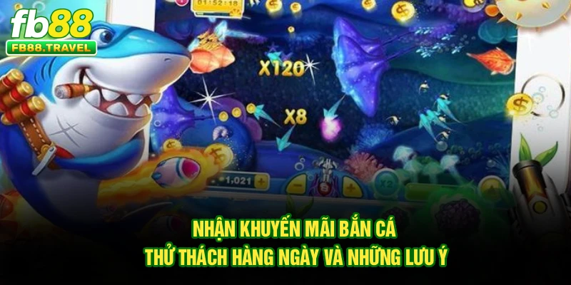 Nhận khuyến mãi bắn cá thử thách hàng ngày và những lưu ý