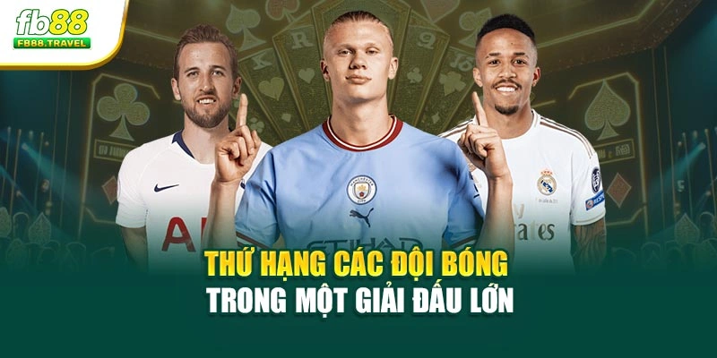 Thứ hạng các đội bóng trong một giải đấu lớn